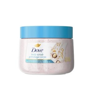 Dove-Exfoliante corporal moderado de macadamia triturada y leche de arroz| 425g